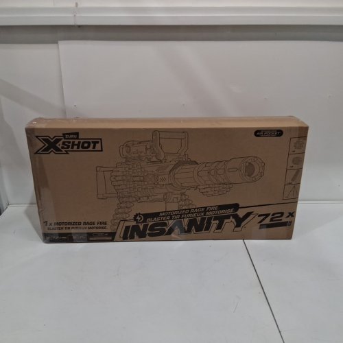 Zuru XSHOT Insanity Motorized Gatling Blaster with Tripod Stand and darts - blue/black/orange (model: 36654) image 2