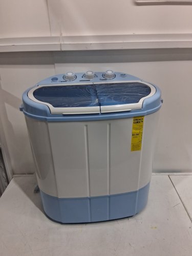 PYLE PURE CLEAN 2-IN-1PORTABLE WASHING MACHINE WITH WASHER & DRYER - 7.7LBS / 3.3LBS CAP - WHITE/BLUE (MODEL: PUCWM22) image 3