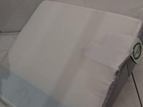 sleepnitez multi position bed wedge memory foam top triangle incline wedge pillow with pockets - 12"H - white (model: SLN12S) image 4