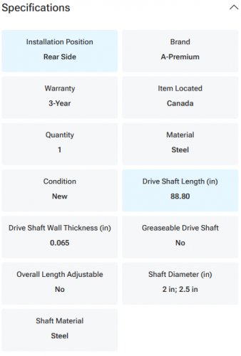 a-premium rear side drive shaft compatible for volvo XC90 88.80" 2.5L 2003-2007 (model: 936-877, 936877, 65-7023, 657023, 31256271) image 2
