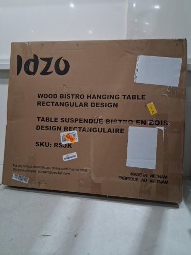 IDZO FSC Acacia Wood Folding Balcony Railing Table - 27.56" × 23.44" - Natural Brown (model: 810140958310) image 2
