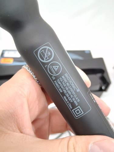 BIO IONIC LONG BARREL STYLER PRO CURLING IRON - 0.75"- BLUE/BLACK (MODEL: Z-FGTST-CL-0.75) image 10