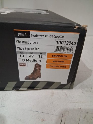 men's ARIAT Overdrive Wide Square Toe Composite Toe work boot - 13d - brown - (style:10012940) image 3
