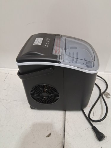 EUHOMY Countertop Ice Maker Machine with Handle, Basket and Scoop - MAKES 26LB/Day - BLACK (MODEL: im-06d/IM001-Bbl-CAEH) image 7