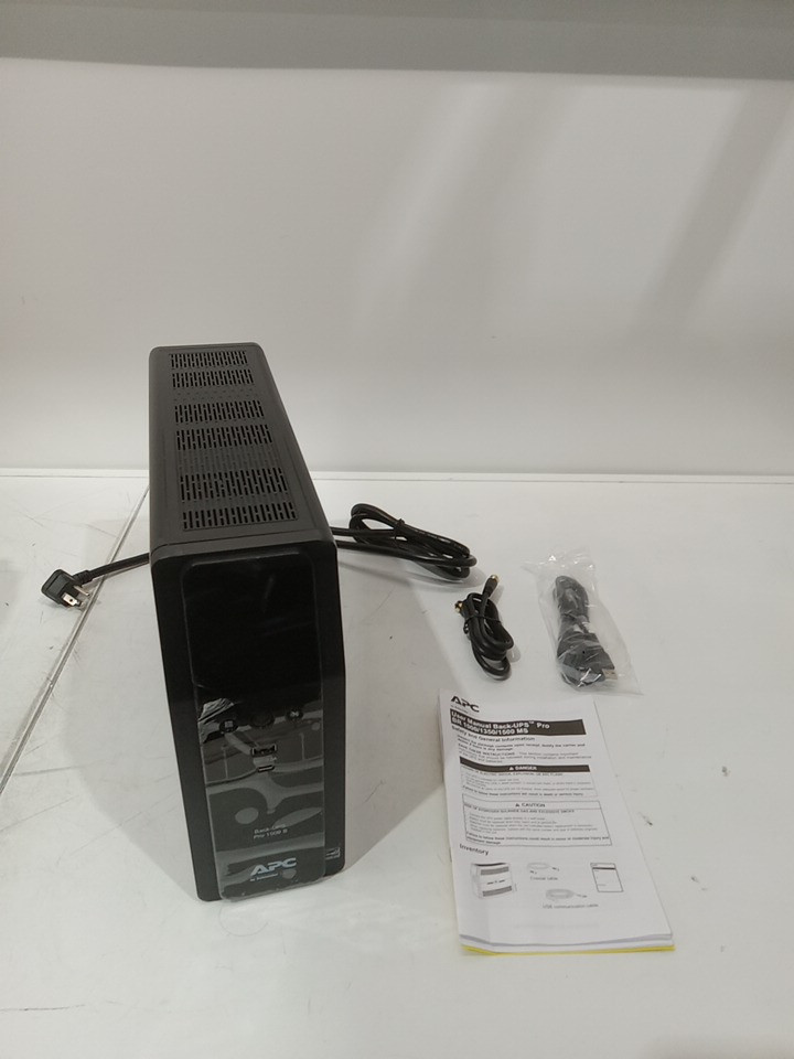 APC BY SCHNEIDER ELECTRIC 1500VA SINE WAVE UPS BATTERY BACKUP & SURGE PROTECTOR, AVR, USB CHARGING PORTS - BLACK (MODEL: BR1500MS) image 2