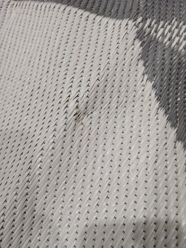 LARGE OUTDOOR GEOMETRIC AREA RUG - 7.6FT X 5FT - GREY/WHITE image 3