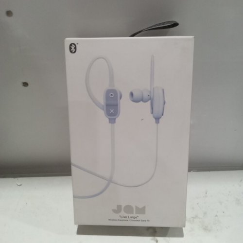 JAM "Live Large" wireless EARPHONES with built in mic - sweat resistant & cord management - white grey (MODEL: HX-EP303GY) image 3