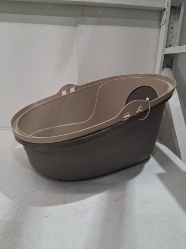 AMAZON BASICS NO-MESS ENCLOSED HOODED CAT LITTER BOX - BEIGE image 3