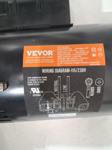 Pool Pump Motor - 1.5 HP - 115V\230v - (model:HM16075LCb) image 5