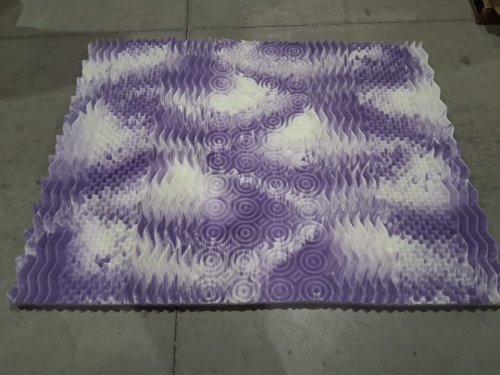 7-Zone Gel Infused Egg Crate Foam Mattress Topper - Queen 4" - Purple/White image 5