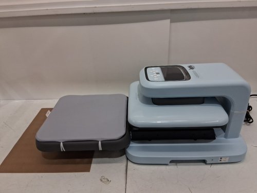 htvront auto heat press 2 - sublimation heat press machine for t shirts with adjustable pressure and fast, even heating - 15" x 15" - TEAL (model: HPA01) image 11