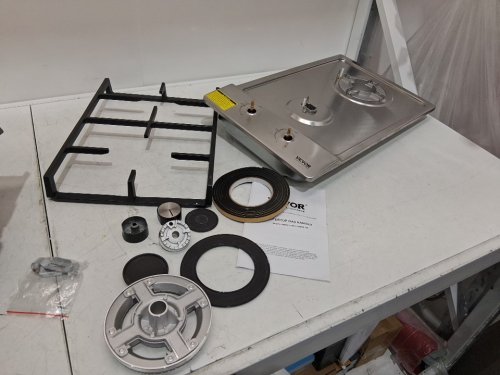 2 BURNER BUILT IN GAS COOKTOP- 12.2" X 20.12" X 3.94", 3750-12250 BTU- SILVER/BLACK ( MODEL: MGBS-312B4) image 3