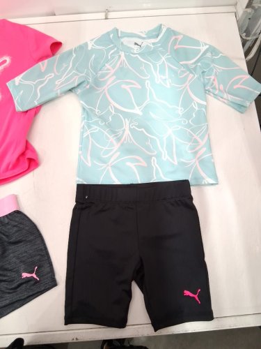 4 PUMA girl's clothes - 2 SHIRTS, 2 SHORTS - SMALL (6) - BLACK/PINK/BLUE/GREY image 4