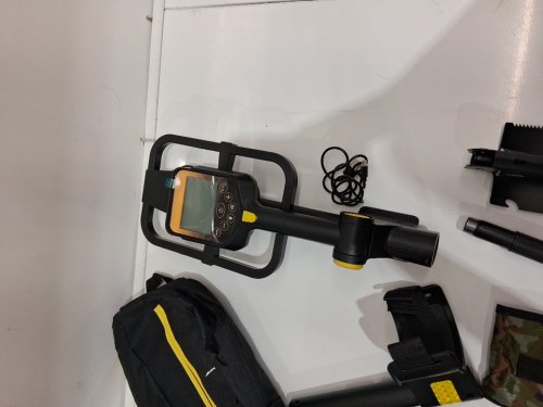 retractable foldable waterproof metal detector - 2000mah - lcd display - black/yellow image 4