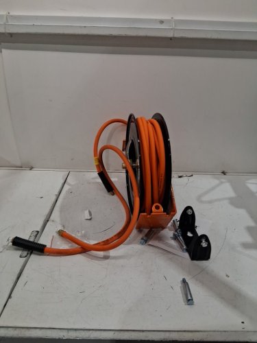 Hybrid Retractable Air Hose Reel - 3/8"  x 50 FT - 300 PSI max - BLACK/ORANGE (MODEL: NT-A15) image 6