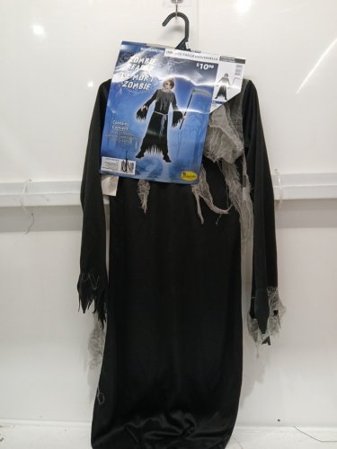 boys partyholic zombie reaper costume - osfm - black image 2