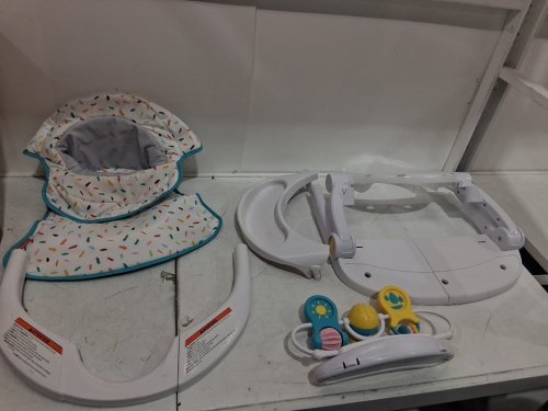 Fisher-Price Portable Baby Chair Deluxe Sit-Me-Up Floor Seat with Snack Tray - multi-colour (model: ‎HBM82) image 3