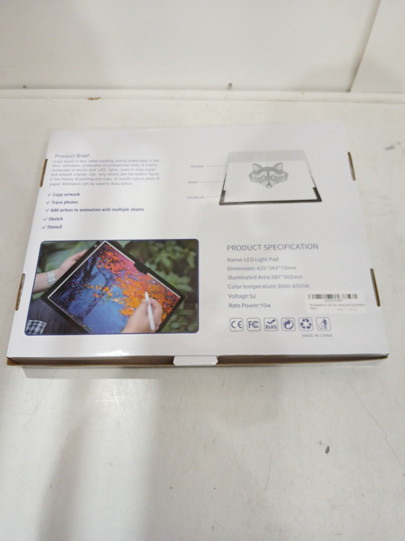 zocelight rechargeable a3 light pad tracing board - 6 brightness levels (model: d40black) image 5