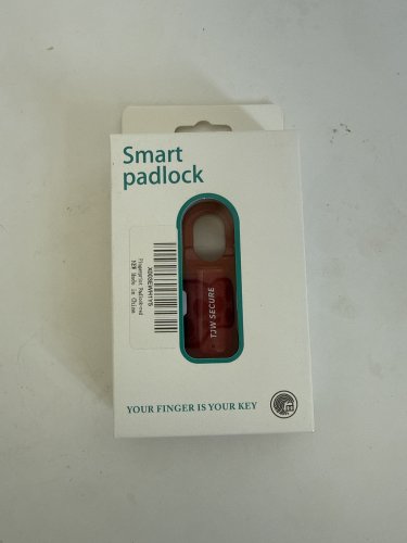 TW RECHARGEABLE SECURE SMART FINGERPRINT PADLOCK - RED image 2
