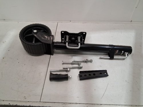 towking adjustable single Wheel Trailer Jack for rv & boat trailer - 15" - 26"- Vertical Movement - 2000 lb max - black (model: 701130mb) image 4