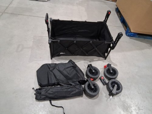 eaynon 3-in-1 collapsible wagon with removable canopy - 300LB MAX - 36" x 21" x 41" - black image 4