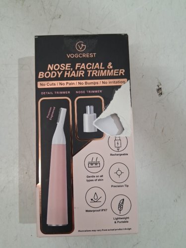 vogcrest 3-in-1 facial & body hair trimmer - pink (model: rfcd529) image 3