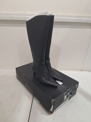 women's naturalizer deesha pointed toe tall knee high boot - size 8.5 wide - black leather image 3