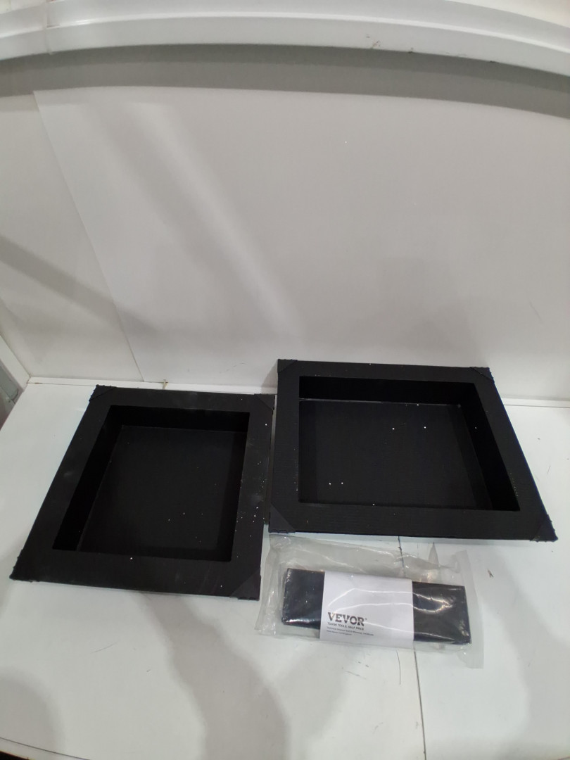 2PC Shower Niche Ready for Tile Triple Shelf Organizer Square Corners Wall-inserted Niche Recessed - 16" x 16" & 16" x 20" - black (model: XPSNICHE161620) image 3