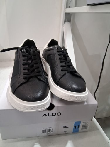 MEN'S ALDO COURT SHOE - 13 - BLACK / WHITE - (MODEL: 3322513) image 2