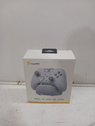 EasySMX X05 Pro Wireless Gaming Controller with charging base for PC/Switch/Android/iOS/Steam - bluetooth , wired and usb connection - dual stage triggers - 2 Programmable Buttons - white (model:x0spro) image 3