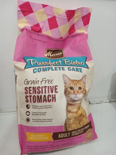*Recently Expired* Merrick Purrfect Bistro Complete Care Grain Free Sensitive Stomach Dry Kibble Cat Food - 12lbs - Chicken and Sweet Potato image 2