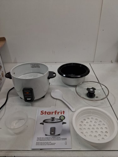STARFRIT ELECTRIC RICE COOKER - 6 CUP CAPACITY - WHITE (MODEL: 024734) image 2
