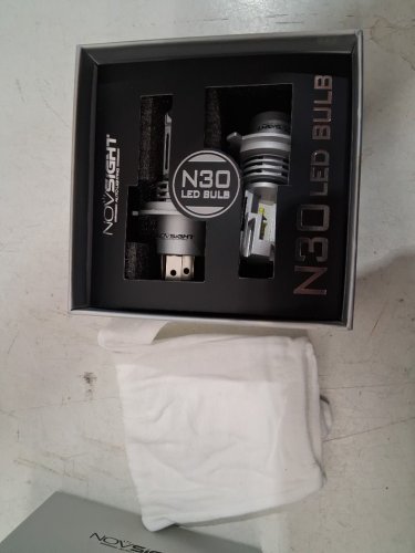 2pk NOVSIGHT H4/9003/HB2 HI LED Headlight Bulbs - 30000LM/6500K (Cool white) image 2