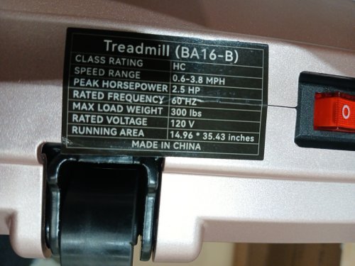 DEERRUN WALKING PAD TREADMILL WITH INCLINE - 3.8MPH - 2.5 H/P - 300 LBS CAP - PINK/BLACK (MODEL: BA16-B) image 6