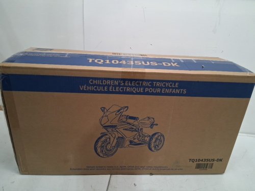 OLAKIDS Children's Electric Tricycle Motorcycle with Forward & Reverse Switch, Headlight, Wheel Lights, Horn, Music, and USB Port - 66LBS CAP - 6V - 15.5" x 31.1" x 20.5" - Black/White (Model: TQ10435US-DK/NEL-R1888GS) image 3