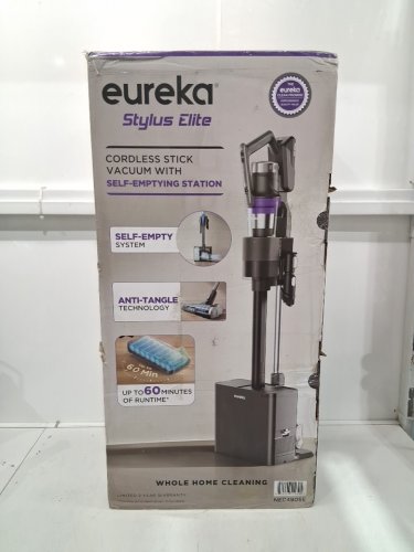 Eureka Cordless Rechargeable 3-IN-1 Stick Vacuum Cleaner WITH CLEANING STATION & ANTI-TANGLE NOZZLE FOR ALL FLOORS - GREY/PURPLE (MODEL: NEC490SE) image 4
