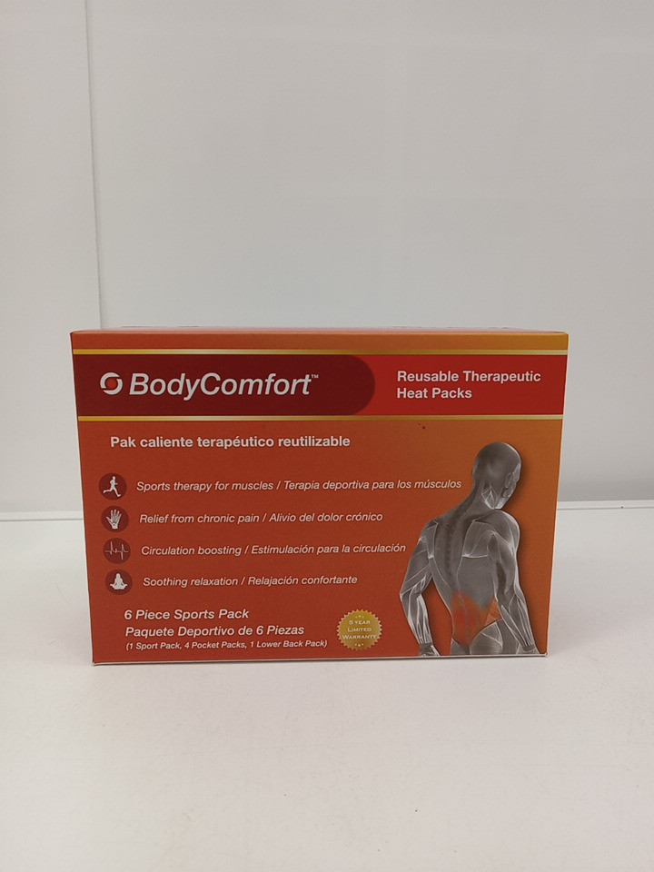 8 (6pc) body comfort reusable therapeutic heat packs for soothing relaxation & pain relief (48 TOTAL) - red (MODEL: 1656622) image 4