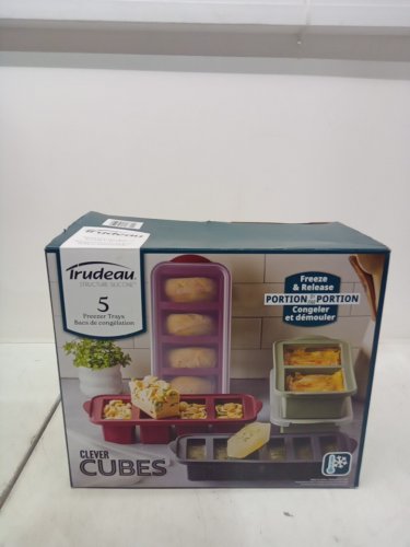 5pc trudeau clever cubes freezer trays - 500ML -250ML - 125ML - multicolored image 2