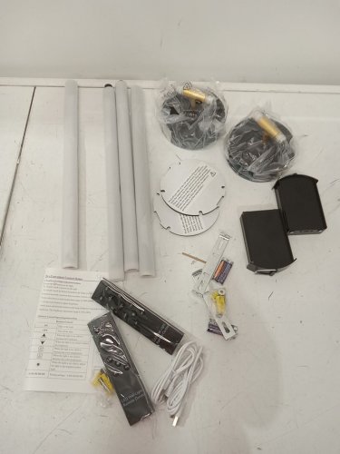 Battery Operated Wireless Wall Sconces Set - 32" - BLACK/GOLD image 3