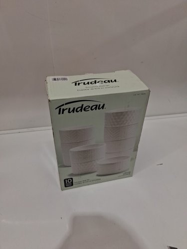 10PK Trudeau Set Of Stoneware Bowls- 4.02" diameter -white design-(model:1780250) image 2