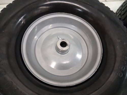 2pk AR-PRO Solid Flat Free Lawn Mower Tire - 16x6.50-8 - 3"- 4.3" Centered Hub - 3/4" Bushings - black image 4