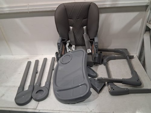 INFANS Foldable High chair with Multiple Adjustable Backrest-Black -  Gray (Model:BB5250DKGR) image 4