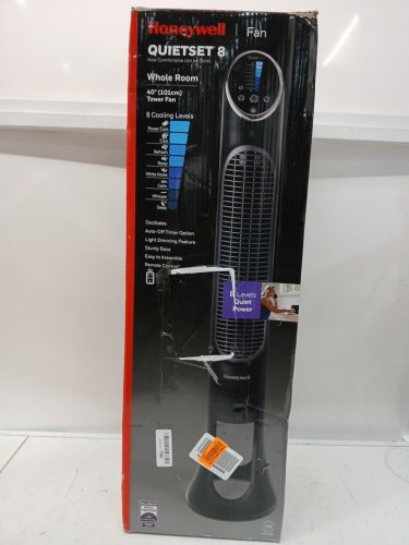 HONEYWELL QUIETSET 8-SPEED OSCILLATING TOWER FAN WITH REMOTE - 40" - BLACK (MODEL: HYF290BCV1) image 8