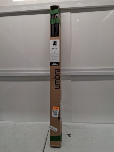 UMBRA 1" CAPPA ADJUSTABLE CURTAIN ROD - 66"-120" - BLACK (MODEL: 1017987-038-a60)) image 2