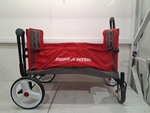 RADIO FLYER CONVERTIBLE STROLLER WAGON/rolling cart - RED/grey (MODEL: 3970A) image 3