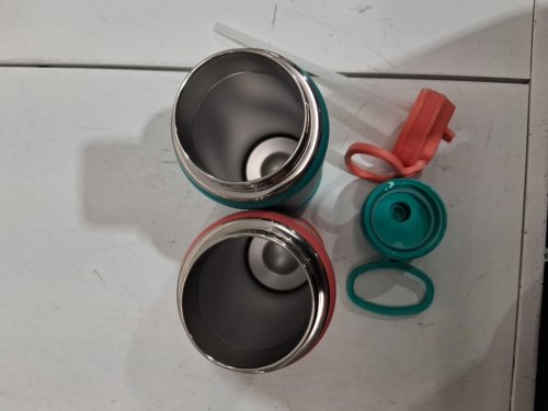 2PC THERMOFLASK INSULATED BOTTLES - 24 OZ / 710 ML EACH - TEAL / RED (ITEM: 2730866) image 4