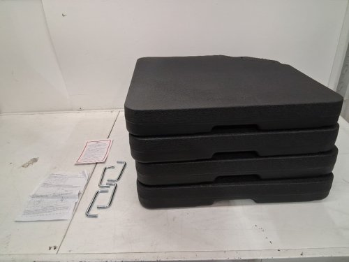 4PC  Plastic Patio Umbrella Base Weight Stand for Outdoor 132LBS TOTAL WEIGHT- Black (MODEL:CHTBP15BY4) image 2