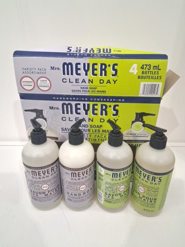 4PC MRS. MEYERS CLEAN DAY HAND SOAP VARIETY PACK - 16 FL. OZ EACH - LAVENDER/LEMON VERBENA image 2
