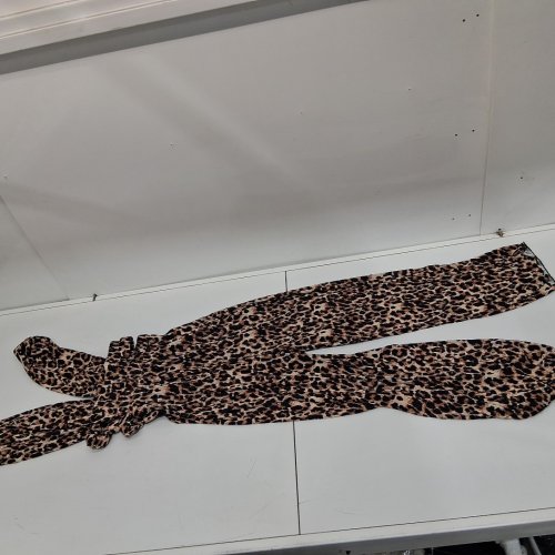 WOMEN'S CASUAL SIDE SLIT JUMPSUIT - SMALL - LEOPARD PRINT image 2