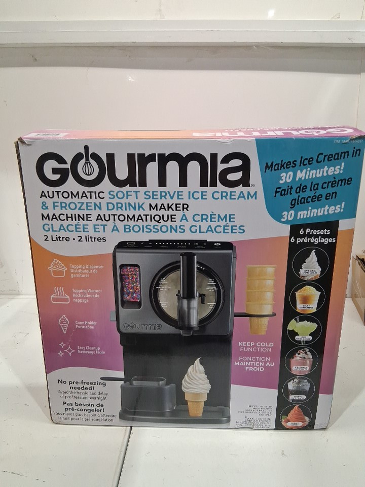 Gourmia Automatic Soft Serve Ice Cream and Frozen Drink Maker - 2L - 2.11QT - BLACK (MODEL: GSI1060BK) image 2